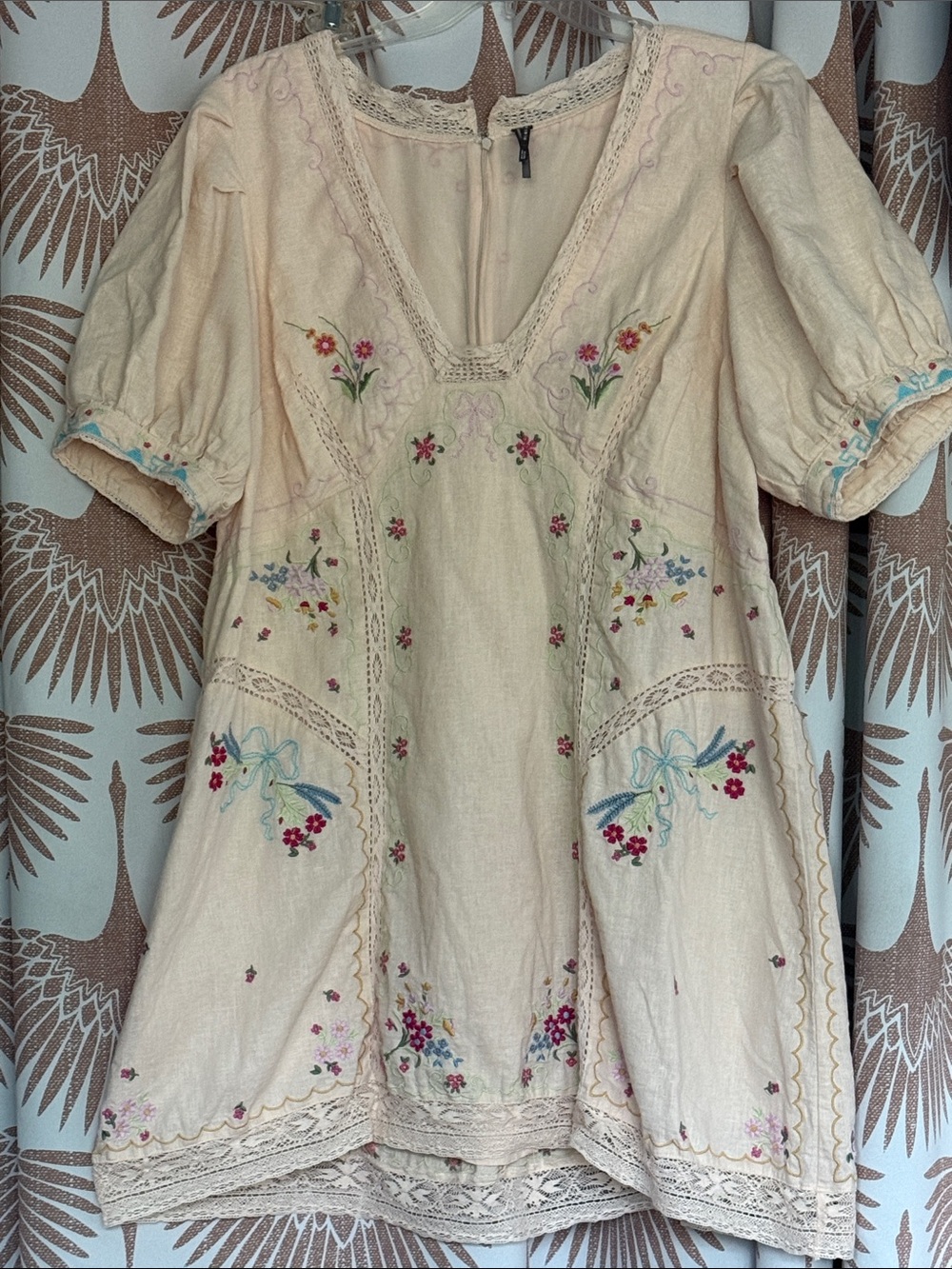 Anthropologie embroidered crochet dress 20w 2x